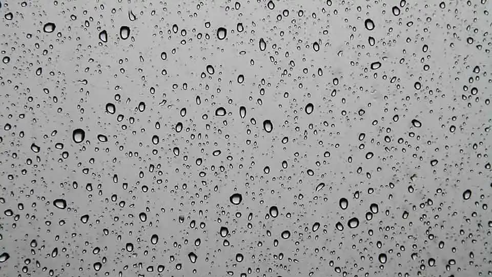 Water droplets close-up